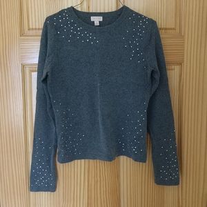 Ladies sweater with rhinestones size small
